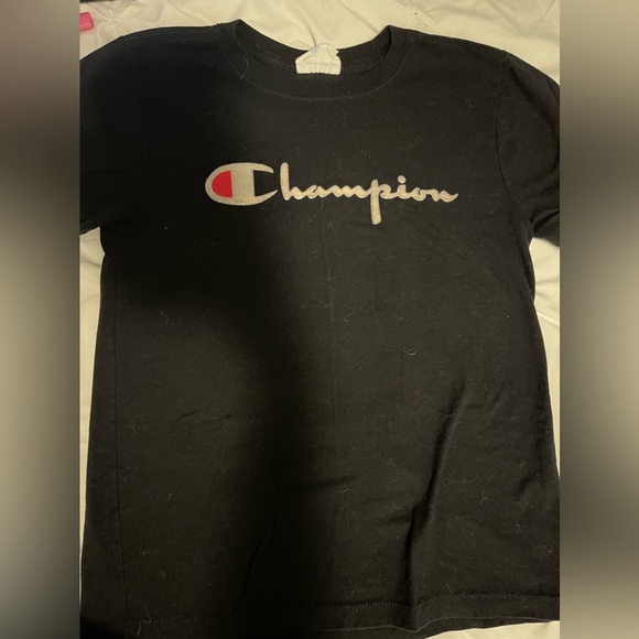 Black Champion Tee Shirt - Picture 1 of 4
